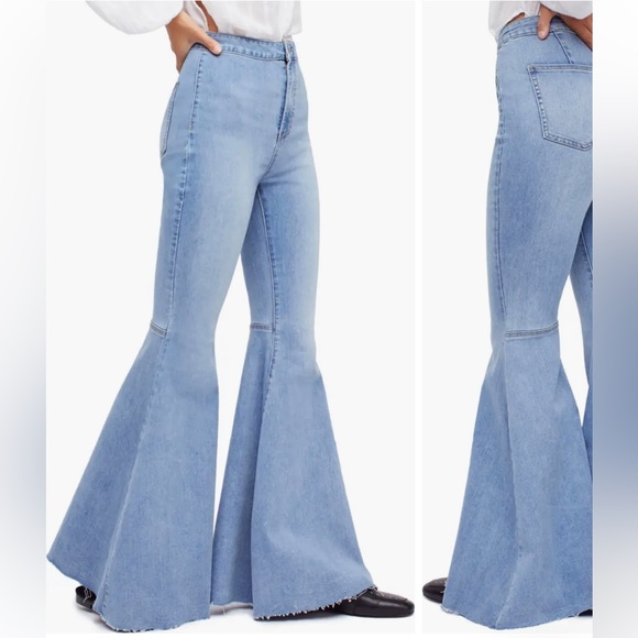Free People Denim - Free People Light Wash Bell Bottoms Size: 29